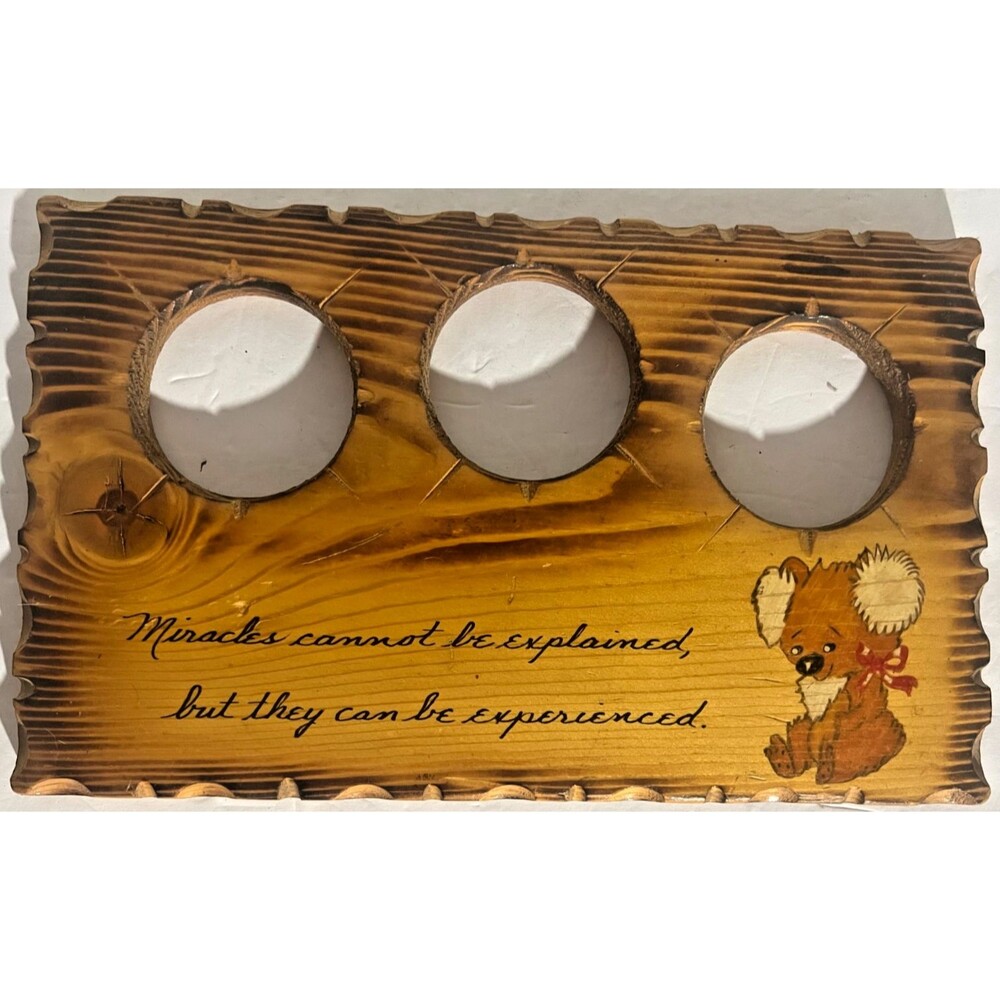 Koala Vintage Rustic Tealight Candle Holder Story Boards V.T stamped on back